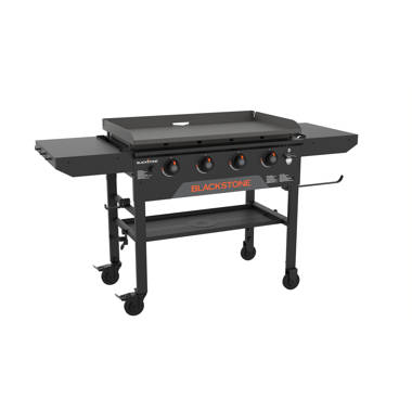 Flame King Portable Propane Cast Iron Grill Griddle Tabletop with